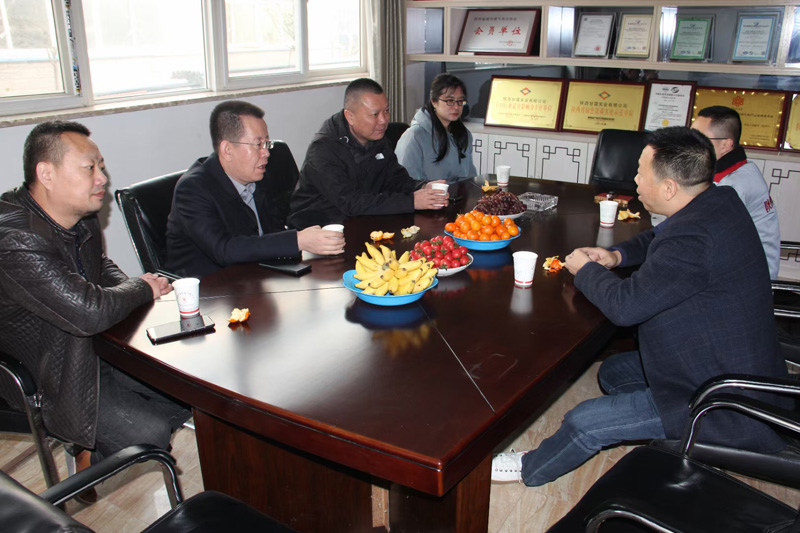 新疆天業(yè)集團公司董事長李河、譚新民等人蒞臨陜西甘霖實業(yè)公司考察指導工作